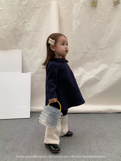 JE 640｜(80-110cm)  圓翻領素洋裝9