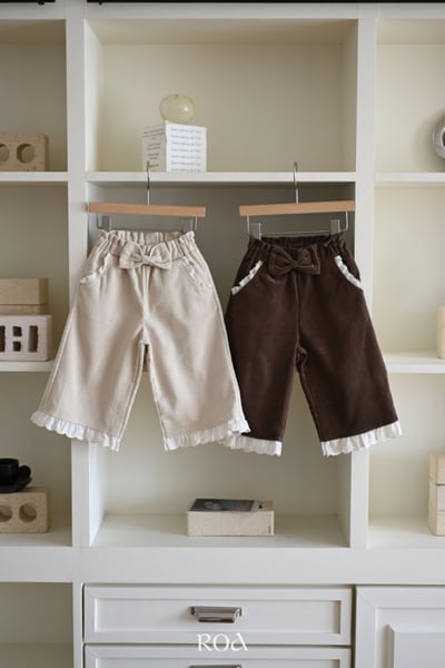 ROA27｜(80cm-120cm) 2色蝴蝶結直筒長褲1