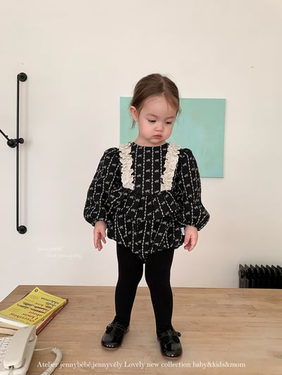 JE627｜(66cm-90cm) 復古碎花花邊包屁衣10