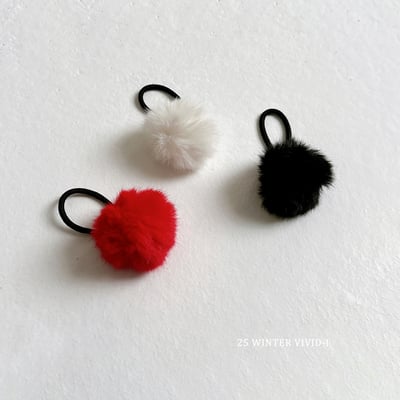 vivid107｜(free) 毛球髮圈4