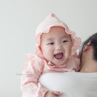 LEMONADE53｜(55cm-85cm) 2色飛袖蕾絲包屁衣含帽子17