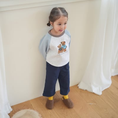 neneru29｜(70cm-125cm) 2色小熊撞色上衣8