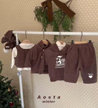 AOSTA70｜(6m-5y) 毛呢滾邊背心25