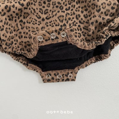 Oottbebe06｜(0m-12m)豹紋吊帶包屁褲4