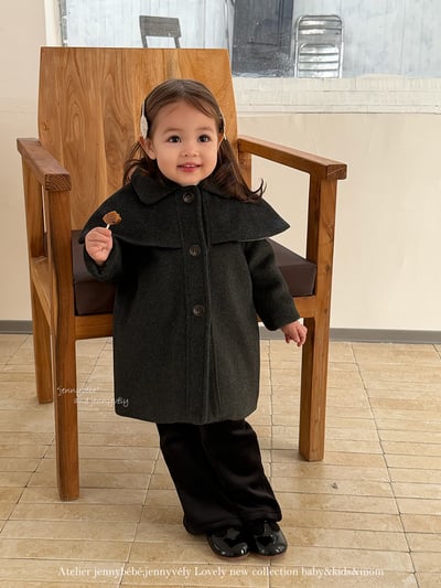 JE 638｜(80-110cm)  復古翻領大衣9