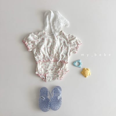 my_bebe15｜(58-72cm) 捲邊開襟外套包屁衣套裝8