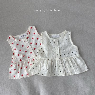 my_bebe31｜(80-120cm) 壓紋荷葉邊背心12