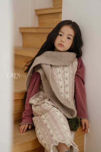 OREN35｜(free/mom) 針織毛球圍巾4