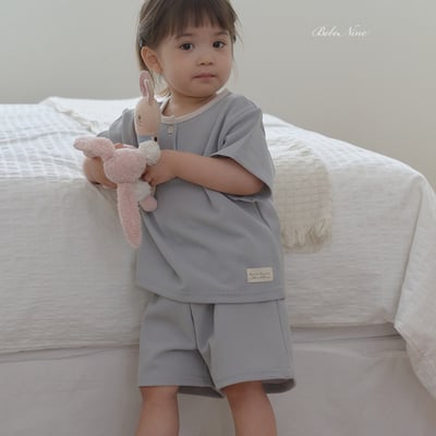 bebe nine12  (65cm-115cm) 3色鈕釦休閒套裝1