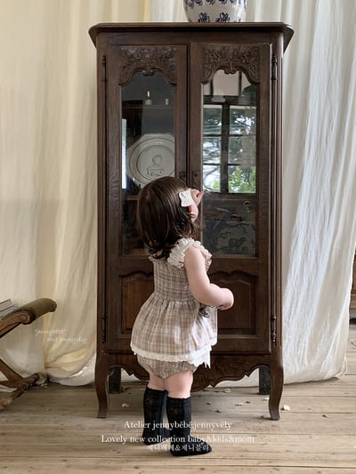 JE22｜(73-100cm) 格紋花邊套裝16