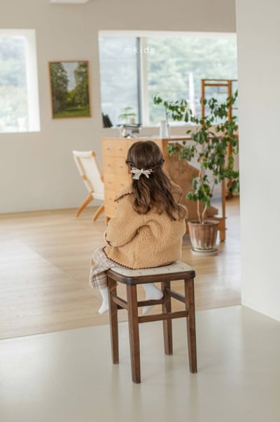 M-KIDS30｜(65-115cm) 2色滾邊縫線雙口袋刷毛外套9