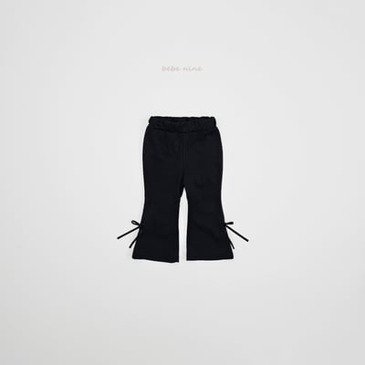 bebe nine32  (65-115) 2色蝴蝶緞帶小喇叭褲15