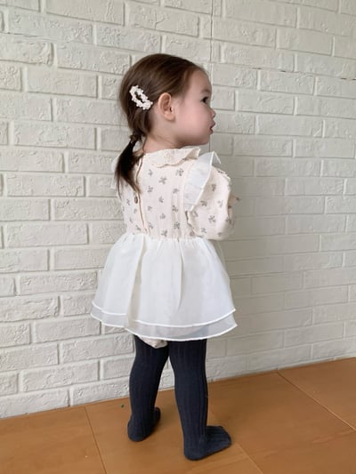 JE609｜(66cm-90cm) 碎花薄紗包屁衣16