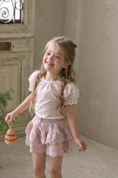 FLO19｜(75-140) 鏤空泡泡袖上衣10