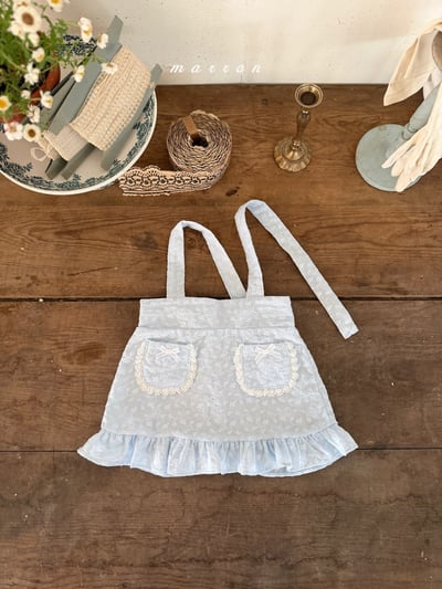 Marron22｜(1y-6y) 雛菊口袋吊帶裙5