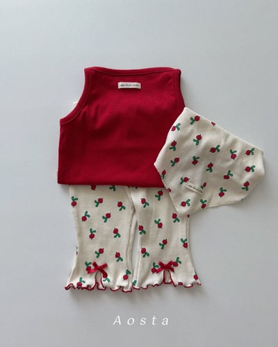 AOSTA47｜(6m-5y) 4款羅紋緞帶開衩褲21