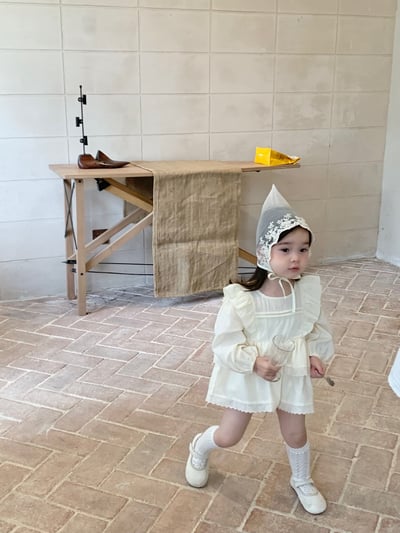 jenny bébé｜(66-90cm) 棉質飛袖蛋糕裙包屁衣10