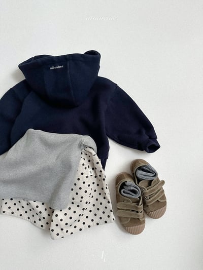 Atomeme32｜(70-110) 簡約刺繡休閒連帽上衣3