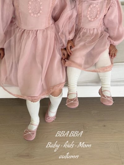 BBABBA13｜(3y-8y)  2色蝴蝶結段面洋裝8