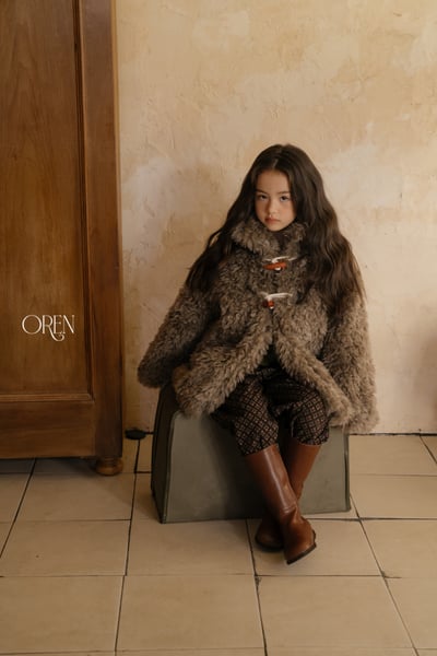 OREN19｜(85-120cm) 羊羔毛牛角扣大衣12
