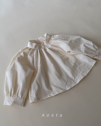 AOSTA21｜(6m-5y) 立領壓紋/細條襯衫17