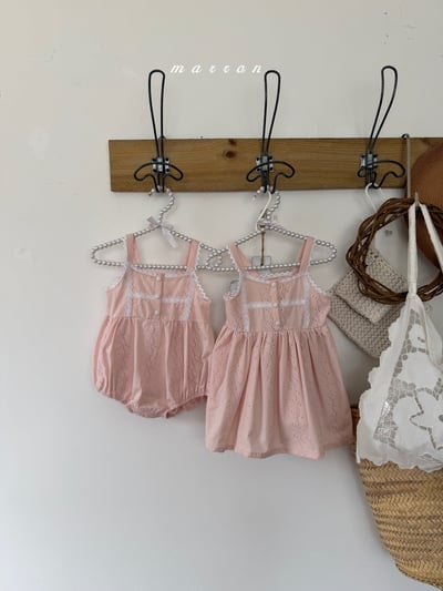 Marron07｜(3m-18m 1y-6y) 花園蕾絲邊包屁衣/洋裝4