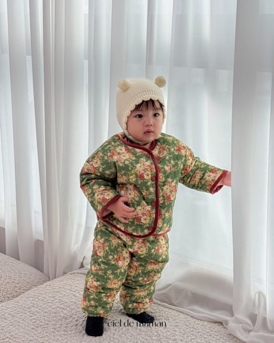 Cieldemaman14｜(76cm~94cm)  2色花花絎縫套裝8