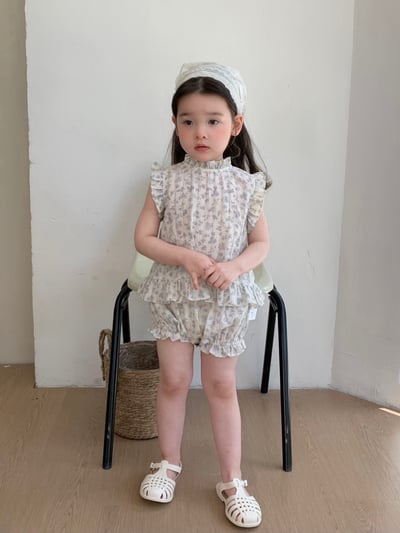 JE47｜(73-100cm) 無袖碎花套裝16