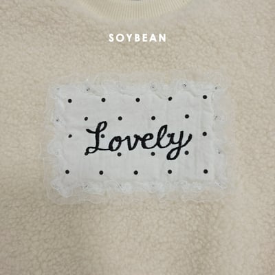 Soybean69｜(75cm-118cm) 蕾絲方標刷毛上衣5