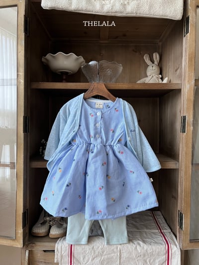 thelala45｜ (70-115) 花卉細條紋洋裝9