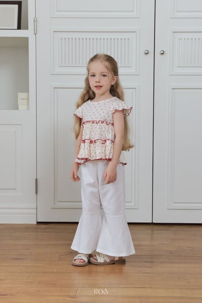 ROA31｜(6m-18m) 2色素面大喇叭褲12