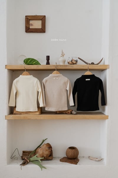 bebe nine26 (65cm-115cm) 3色磨毛立領上衣2