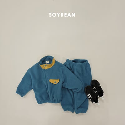Soybean30｜(75cm-118cm) 抓絨半開襟扣套裝19
