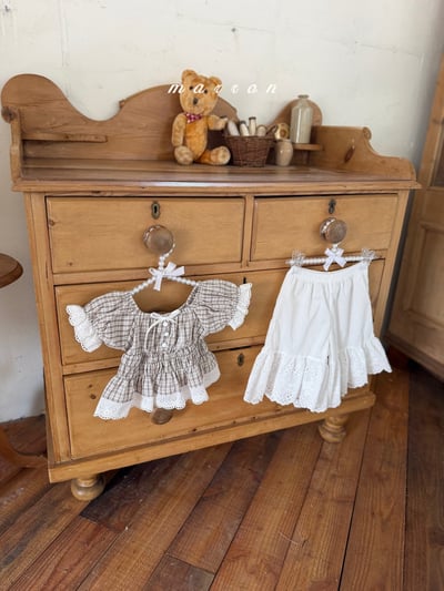 Marron16｜(1y-6y) 蕾絲闊腿九分褲7