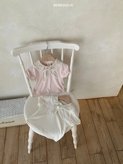 Bebe holic45｜(3m-18m) 海軍蕾絲領上衣8