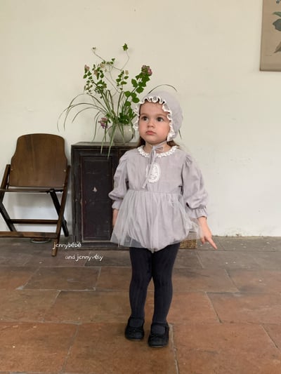 JE557｜(66-90cm) 蕾絲袖章包屁衣含帽子20