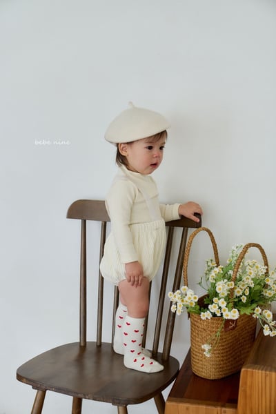 bebe nine01 (0m-36m) 1色愛心高筒襪四雙組10