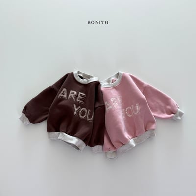 Bonito21｜(75cm-125cm) 撞色滾邊英字休閒上衣3