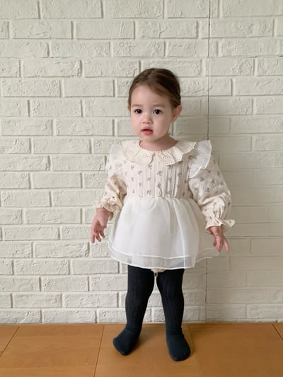 JE609｜(66cm-90cm) 碎花薄紗包屁衣15