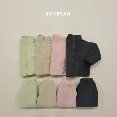 Soybean39｜(75cm-118cm) 刷毛拉鍊外套套裝4