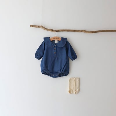 LEMONADE03｜(55cm-85cm) 1色牛仔圓領包屁衣1