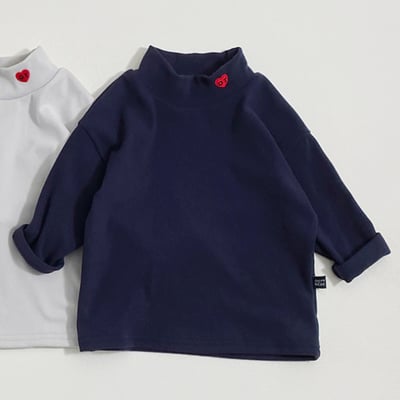 Oottbebe89｜(1y-7y)  愛心刺繡中領彈性上衣3