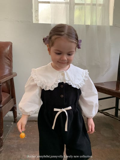 JE586｜(73-100cm) 花邊翻領襯衫/細肩連身褲23