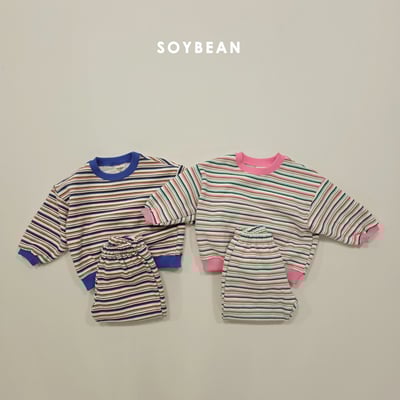 Soybean64｜(75cm-118cm) 條紋撞色休閒套裝14