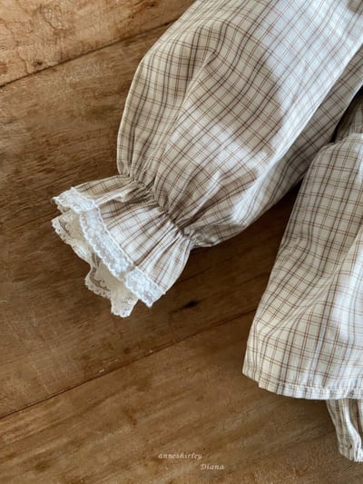 Anne Shirley01｜(3m-22m) 2色格紋蕾絲包屁洋裝23