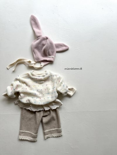 Bloom.b40｜(0m-24m/85cm-125cm) 繽紛波點刷毛上衣10