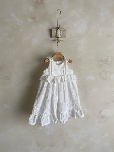 Anne Shirley35｜(1y-5y) 2色碎花壓紋綁帶洋裝1
