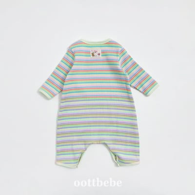 Oottbebe35｜(0m-12m) 繽紛條紋居家包屁褲裝13