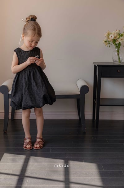 M-KIDS09｜(65-115cm) 珍珠蝴蝶結氣球洋裝17