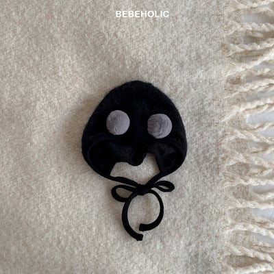 Bebe holic05｜(free) 絨球刷毛綁帶帽8